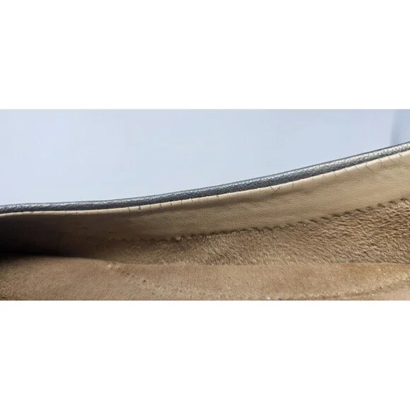 Aerosoles Beckon Metallic Blue & Gold Bow Leather Flats Women US 9.5M Cap Toe - Picture 15 of 16